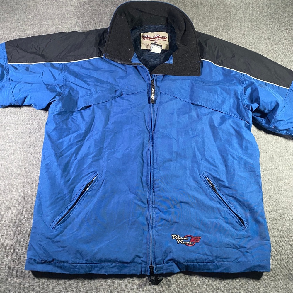 Wave Rave Snowboard Clothing Jacket Mens Medium Full Zip Blue Black Coat